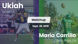 Matchup: Ukiah  vs. Maria Carrillo  2018