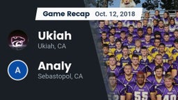 Recap: Ukiah  vs. Analy  2018