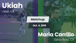 Matchup: Ukiah  vs. Maria Carrillo  2019