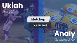 Matchup: Ukiah  vs. Analy  2019