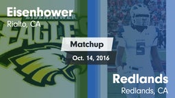 Matchup: Eisenhower High vs. Redlands  2016