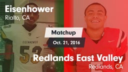 Matchup: Eisenhower High vs. Redlands East Valley  2016