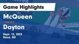 McQueen  vs Dayton  Game Highlights - Sept. 13, 2023
