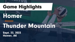 Homer  vs Thunder Mountain  Game Highlights - Sept. 22, 2023