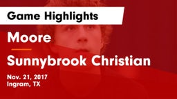 Moore  vs Sunnybrook Christian Game Highlights - Nov. 21, 2017