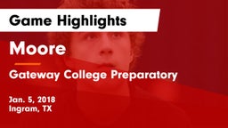 Moore  vs Gateway College Preparatory  Game Highlights - Jan. 5, 2018