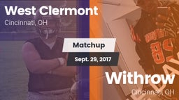 Matchup: West Clermont High S vs. Withrow  2017