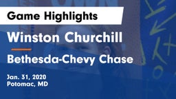 Winston Churchill  vs Bethesda-Chevy Chase  Game Highlights - Jan. 31, 2020