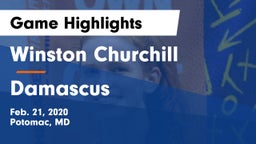 Winston Churchill  vs Damascus  Game Highlights - Feb. 21, 2020