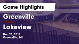 Greenville  vs Lakeview  Game Highlights - Dec 20, 2016
