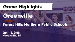 Greenville  vs Forest Hills Northern Public Schools Game Highlights - Jan. 16, 2018
