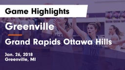 Greenville  vs Grand Rapids Ottawa Hills Game Highlights - Jan. 26, 2018