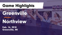 Greenville  vs Northview Game Highlights - Feb. 16, 2018