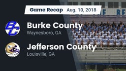 Recap: Burke County  vs. Jefferson County  2018