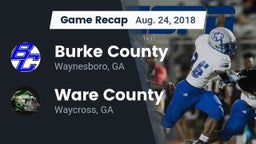 Recap: Burke County  vs. Ware County  2018