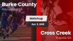 Matchup: Burke County High vs. Cross Creek  2018