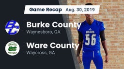 Recap: Burke County  vs. Ware County  2019