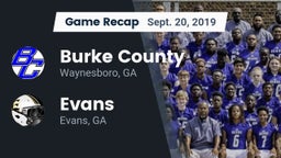 Recap: Burke County  vs. Evans  2019