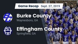 Recap: Burke County  vs. Effingham County  2019