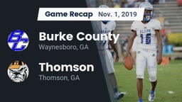 Recap: Burke County  vs. Thomson  2019
