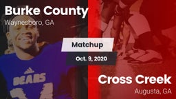 Matchup: Burke County High vs. Cross Creek  2020