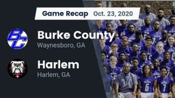 Recap: Burke County  vs. Harlem  2020