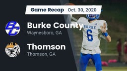 Recap: Burke County  vs. Thomson  2020