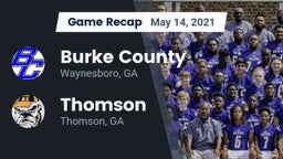 Recap: Burke County  vs. Thomson  2021
