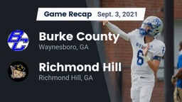 Recap: Burke County  vs. Richmond Hill  2021