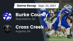 Recap: Burke County  vs. Cross Creek  2021