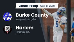 Recap: Burke County  vs. Harlem  2021
