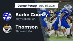 Recap: Burke County  vs. Thomson  2021