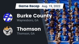Recap: Burke County  vs. Thomson  2022