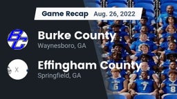 Recap: Burke County  vs. Effingham County  2022