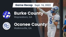 Recap: Burke County  vs. Oconee County  2022