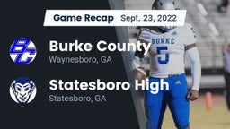 Recap: Burke County  vs. Statesboro High 2022