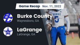 Recap: Burke County  vs. LaGrange  2022