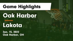 Oak Harbor  vs Lakota Game Highlights - Jan. 15, 2022