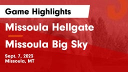 Missoula Hellgate  vs Missoula Big Sky  Game Highlights - Sept. 7, 2023