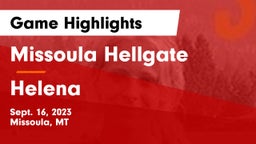 Missoula Hellgate  vs Helena  Game Highlights - Sept. 16, 2023