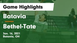 Batavia  vs Bethel-Tate  Game Highlights - Jan. 16, 2021