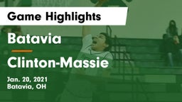 Batavia  vs Clinton-Massie  Game Highlights - Jan. 20, 2021