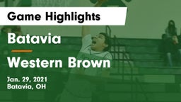 Batavia  vs Western Brown  Game Highlights - Jan. 29, 2021