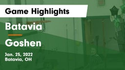 Batavia  vs Goshen  Game Highlights - Jan. 25, 2022