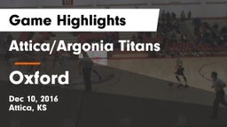 Attica/Argonia Titans vs Oxford  Game Highlights - Dec 10, 2016