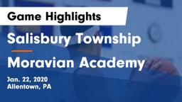 Salisbury Township  vs Moravian Academy  Game Highlights - Jan. 22, 2020