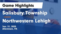 Salisbury Township  vs Northwestern Lehigh  Game Highlights - Jan. 31, 2020