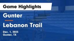 Gunter  vs Lebanon Trail  Game Highlights - Dec. 1, 2023