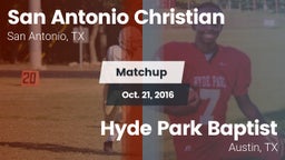 Matchup: SACS vs. Hyde Park Baptist  2016