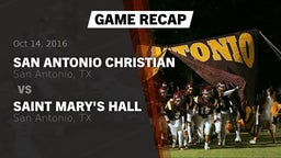 Recap: San Antonio Christian  vs. Saint Mary's Hall  2016